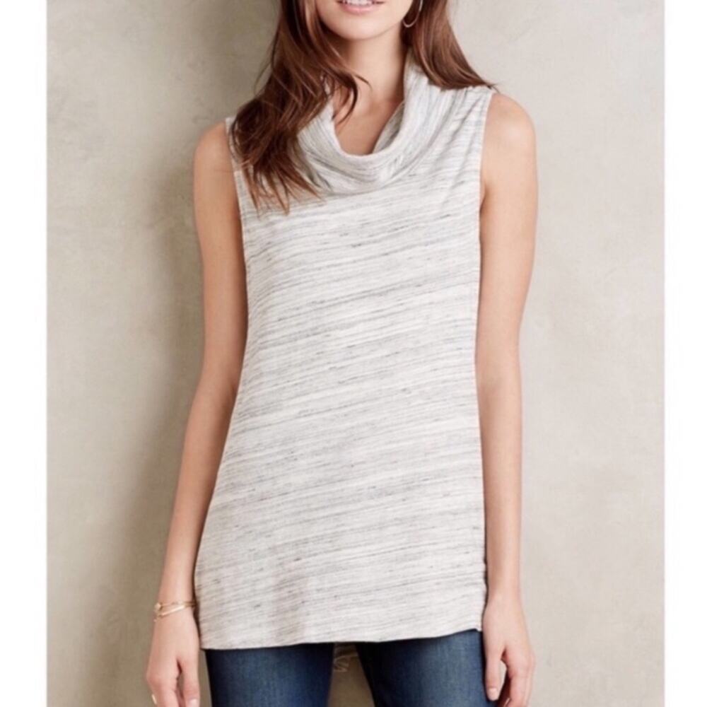 Anthropologie Dolan Cowl Neck Tank Gray Medium